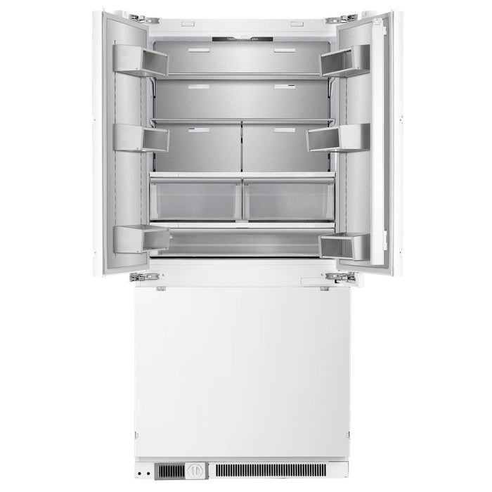 Forno Rivestito Panel Ready Refrigerator, French Door, 36 Inch, Energy Star, Fast Freeze