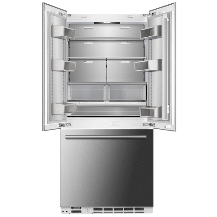 Rivestito Refrigerator, French Door, 36 Inch, Energy Star, Fast Freeze