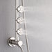 Forno Acqua AcquaSPA Retrofit Shower, Overhead Rainfall Shower, Handheld Shower Head, Body Jets, 6 Way Diverter, Brushed Nickel Finish, 1.8 GPM Flow Rate