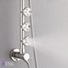 Forno Acqua AcquaSPA Retrofit Shower, Overhead Rainfall Shower, Handheld Shower Head, Body Jets, 6 Way Diverter, Brushed Nickel Finish, 1.8 GPM Flow Rate
