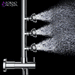 Forno Acqua AcquaSPA Retrofit Shower, Overhead Rainfall, 8 Inch Shower Head, Handheld Shower Head, Body Jets, 6 Way Diverter, Polished Stainless Steel Finish, 2.5 GPM Flow Rate