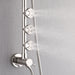 Forno Acqua AcquaSPA Retrofit Shower, Overhead Rainfall, 8 Inch Shower Head, Handheld Shower Head, Body Jets, 6 Way Diverter, Brushed Nickel Finish, 2.5 GPM Flow Rate