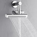 Forno Acqua AcquaFALL Shower, Polished Stainless Steel Finish, Overhead Rainfall Shower, Handheld Shower Head, Body Jets, 1.8 GPM Flow Rate