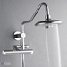 Forno Acqua AcquaFALL Shower, Polished Stainless Steel Finish, Overhead Rainfall Shower, 7 Way Diverter, Handheld Shower Head, Body Jets, 1.8 GPM Flow Rate