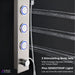 Forno Acqua AcquaSpa Shower Panel with SensoTemp, Stainless Steel, Overhead Rainfall Shower, Handheld Shower Head, Body Jets, 2.5 GPM Flow Rate