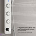 Forno Acqua AcquaSPA Shower Panel with SensoTEMP, Mirrored Stainless Steel Finish, Overhead Rainfall Shower, Handheld Shower Head, Body Jets, 2.5 GPM Flow Rate