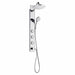 Forno Acqua AcquaSPA Shower Panel with SensoTEMP, Mirrored Stainless Steel Finish, Overhead Rainfall Shower, Handheld Shower Head, Body Jets, 2.5 GPM Flow Rate
