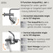 Forno Acqua AcquaFALL Mini Shower Head, Polished Stainless Steel Finish, Overhead Rainfall Shower, 7 Way Diverter, Handheld Shower Head, Body Jets, 1.8 GPM Flow Rate
