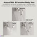 Forno Acqua AcquaFALL Mini Shower Head, Brushed Nickel Finish, Overhead Rainfall Shower, 7 Way Diverter, Handheld Shower Head, Body Jets, 2.5 GPM Flow Rate