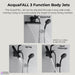 Forno Acqua AcquaFALL Mini 8 Inch Shower Head, Matte Black Finish, Overhead Rainfall Shower, Handheld Shower Head, Body Jets, 1.8 GPM Flow Rate