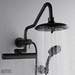 Forno Acqua AcquaFALL Mini 8 Inch Shower Head, Matte Black Finish, Overhead Rainfall Shower, Handheld Shower Head, Body Jets, 2.5 GPM Flow Rate