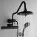 Forno Acqua AcquaFALL Mini 8 Inch Shower Head, Matte Black Finish, Overhead Rainfall Shower, Handheld Shower Head, Body Jets, 1.8 GPM Flow Rate
