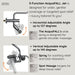 Forno Acqua AcquaFALL Mini 8 Inch Shower Head, Brushed Nickel Finish, Overhead Rainfall Shower, Handheld Shower Head, Body Jets, 1.8 GPM Flow Rate