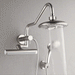 Forno Acqua AcquaFALL Mini 8 Inch Shower Head, Brushed Nickel Finish, Overhead Rainfall Shower, Handheld Shower Head, Body Jets, 2.5 GPM Flow Rate