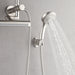 Forno Acqua AcquaFALL Mini 8 Inch Shower Head, Brushed Nickel Finish, Overhead Rainfall Shower, Handheld Shower Head, Body Jets, 1.8 GPM Flow Rate