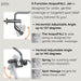 Forno Acqua AcquaFALL Mini 8 Inch Shower Head, Polished Stainless Steel Finish, Overhead Rainfall Shower, Handheld Shower Head, Body Jets, 2.5 GPM Flow Rate
