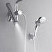 Forno Acqua AcquaFALL Mini 8 Inch Shower Head, Polished Stainless Steel Finish, Overhead Rainfall Shower, Handheld Shower Head, Body Jets, 2.5 GPM Flow Rate
