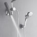Forno Acqua AcquaFALL Mini 8 Inch Shower Head, Polished Stainless Steel Finish, Overhead Rainfall Shower, Handheld Shower Head, Body Jets, 2.5 GPM Flow Rate