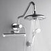Forno Acqua AcquaFALL Mini 8 Inch Shower Head, Polished Stainless Steel Finish, Overhead Rainfall Shower, Handheld Shower Head, Body Jets, 1.8 GPM Flow Rate