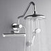 Forno Acqua AcquaFALL Mini 8 Inch Shower Head, Polished Stainless Steel Finish, Overhead Rainfall Shower, Handheld Shower Head, Body Jets, 1.8 GPM Flow Rate