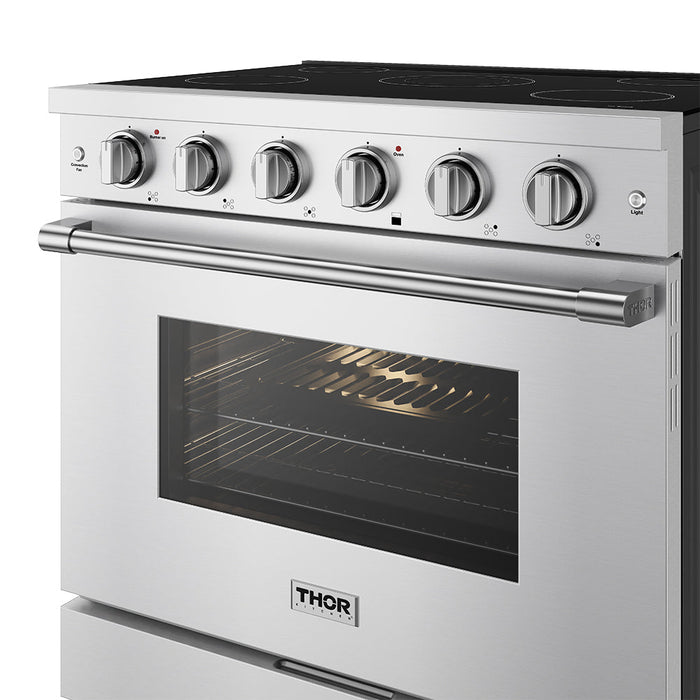 Thor Kitchen 36 Inch S Series Professional Freestanding Electric Range - oven door