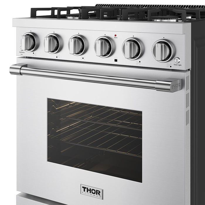 Thor Kitchen 30 Inch S Series Professional Freestanding Liquid Propane Range - oven door