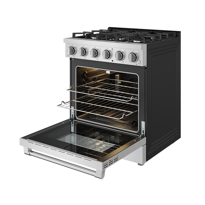 Thor Kitchen 30 Inch S Series Professional Freestanding Liquid Propane Range - rack slide out