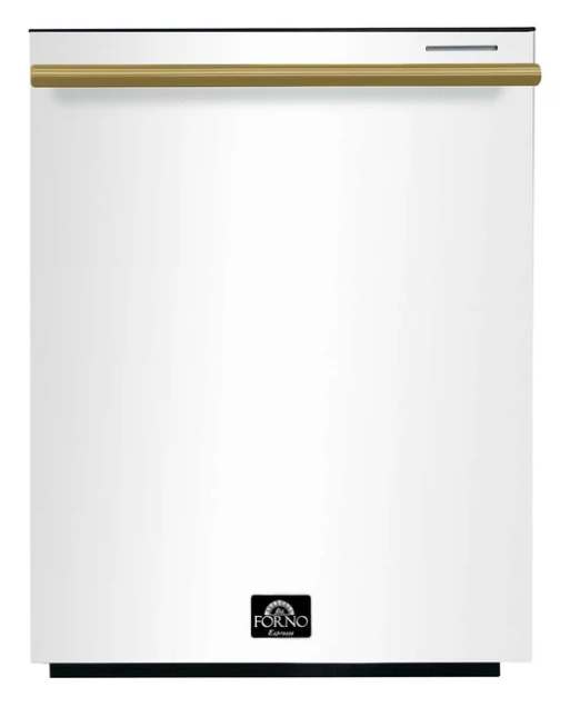 Forno Pozzo 24-Inch Built-In Tall Tub Top Control Dishwasher, White, 49 dBA, ENERGY STAR Certified