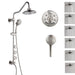 Forno Acqua AcquaSPA Retrofit Shower, Overhead Rainfall, 8 Inch Shower Head, Handheld Shower Head, Body Jets, 6 Way Diverter, Brushed Nickel Finish, 1.8 GPM Flow Rate