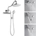 Forno Acqua AcquaFALL Mini Shower Head, Polished Stainless Steel Finish, Overhead Rainfall Shower, 7 Way Diverter, Handheld Shower Head, Body Jets, 2.5 GPM Flow Rate