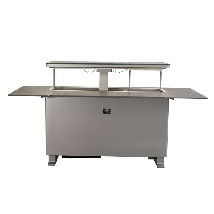 Elevato Smart Bar Table in Black, 5.3 cu.ft fridge and freezer with Bluetooth control