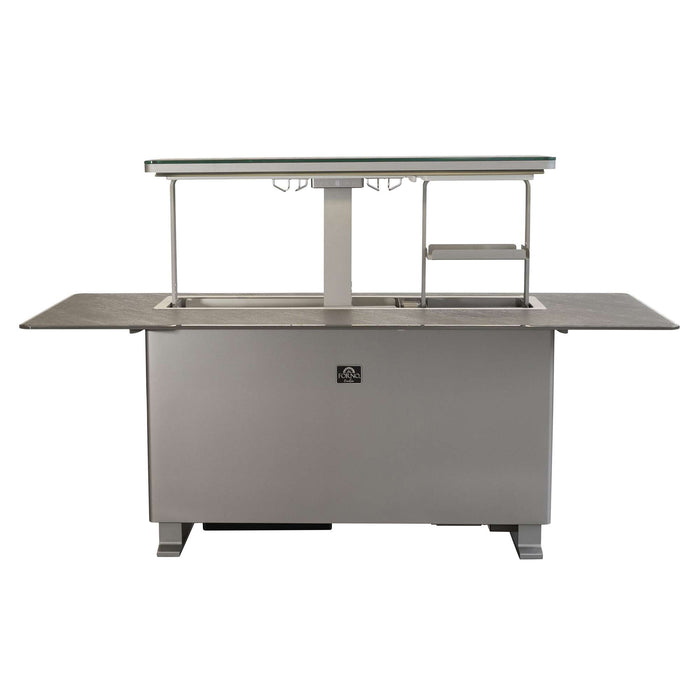 Elevato Smart Bar Table in Black, 5.3 cu.ft fridge and freezer with Bluetooth control