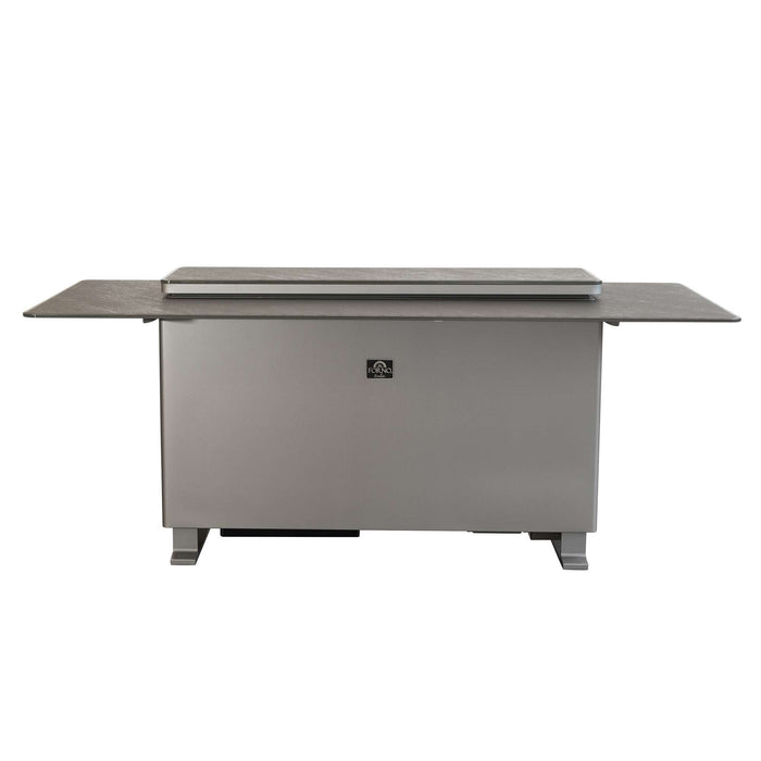 Elevato Smart Bar Table in Black, 5.3 cu.ft fridge and freezer with Bluetooth control