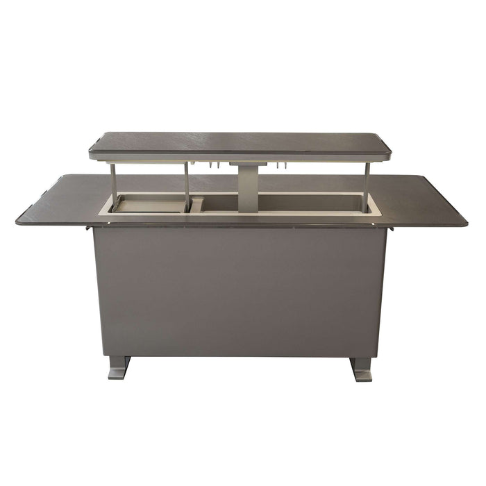 Elevato Smart Bar Table in Black, 5.3 cu.ft fridge and freezer with Bluetooth control