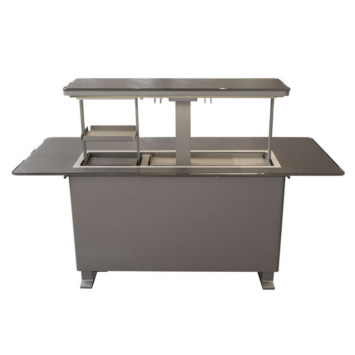 Elevato Smart Bar Table in Black, 5.3 cu.ft fridge and freezer with Bluetooth control