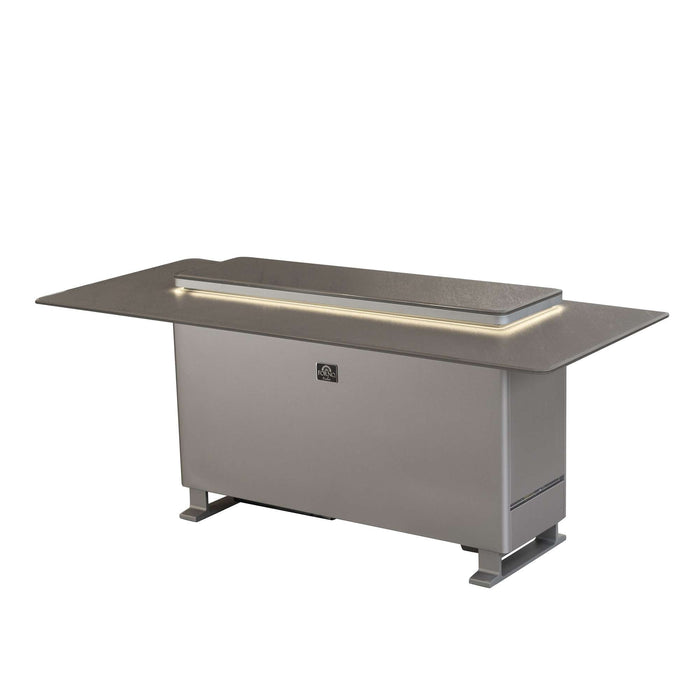 Elevato Smart Bar Table in Black, 5.3 cu.ft fridge and freezer with Bluetooth control