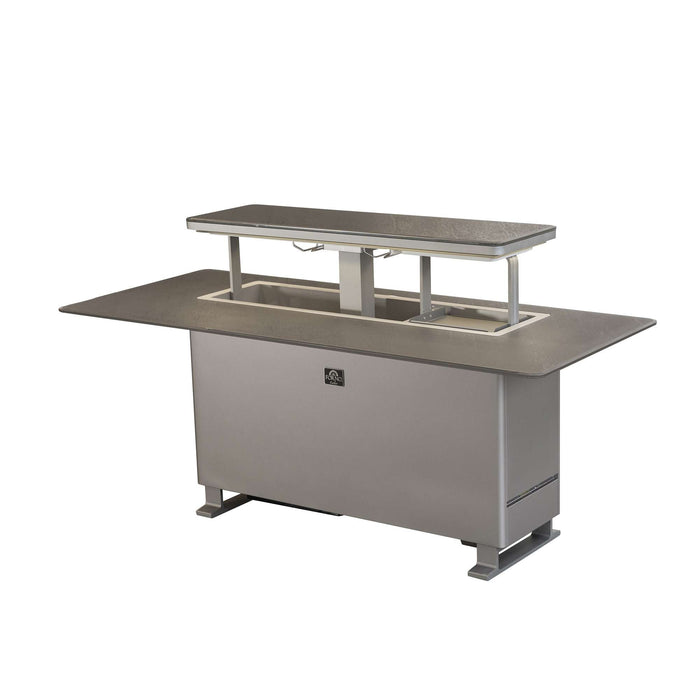 Elevato Smart Bar Table in Black, 5.3 cu.ft fridge and freezer with Bluetooth control