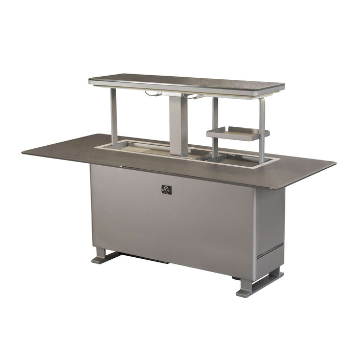 Elevato Smart Bar Table in Black, 5.3 cu.ft fridge and freezer with Bluetooth control