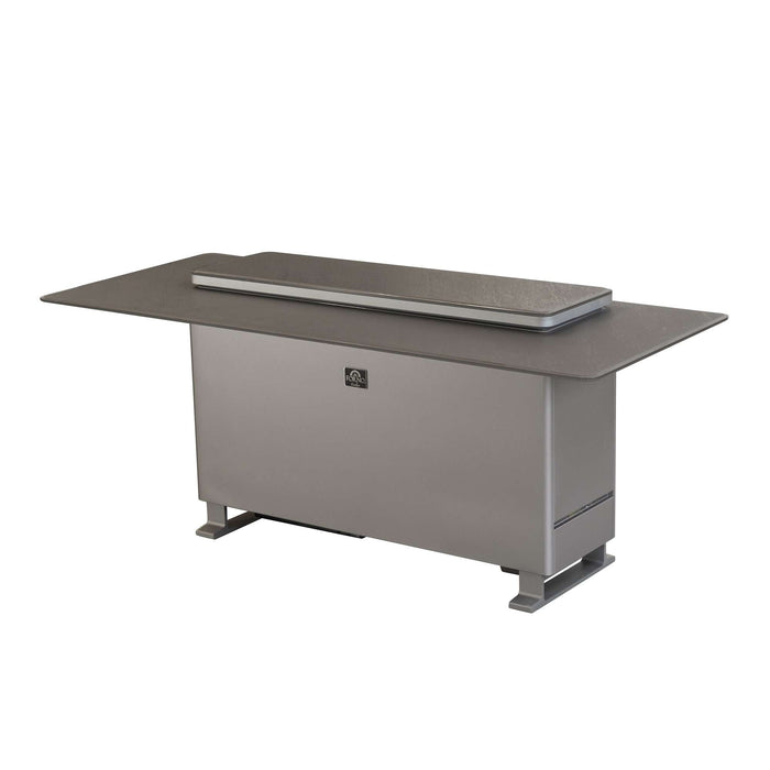 Elevato Smart Bar Table in Black, 5.3 cu.ft fridge and freezer with Bluetooth control
