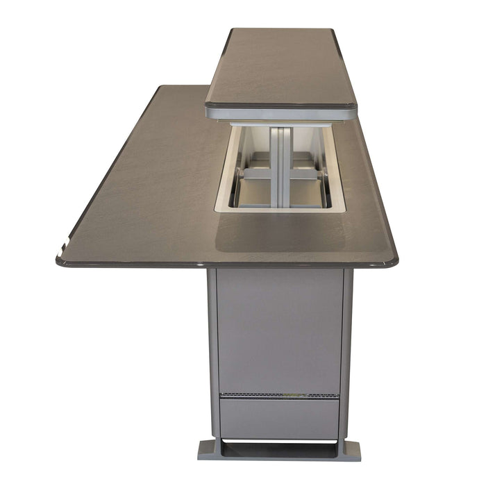 Elevato Smart Bar Table in Black, 5.3 cu.ft fridge and freezer with Bluetooth control