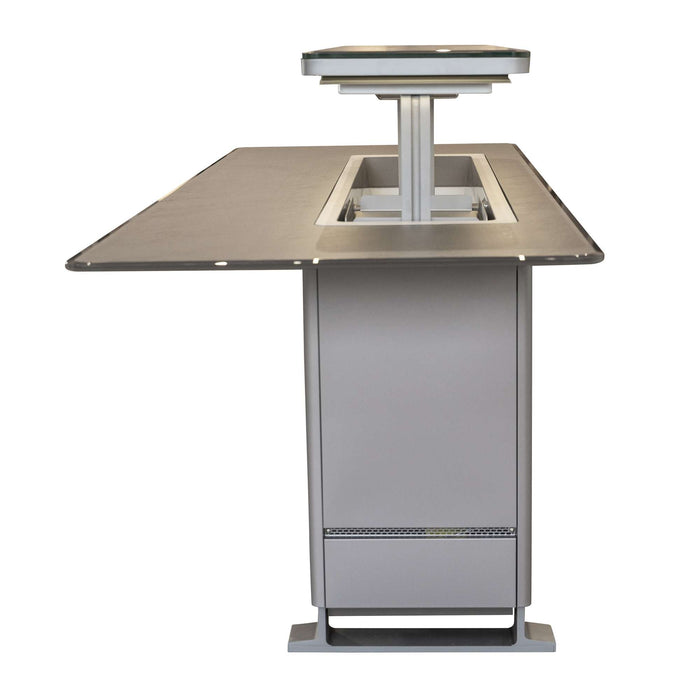 Elevato Smart Bar Table in Black, 5.3 cu.ft fridge and freezer with Bluetooth control