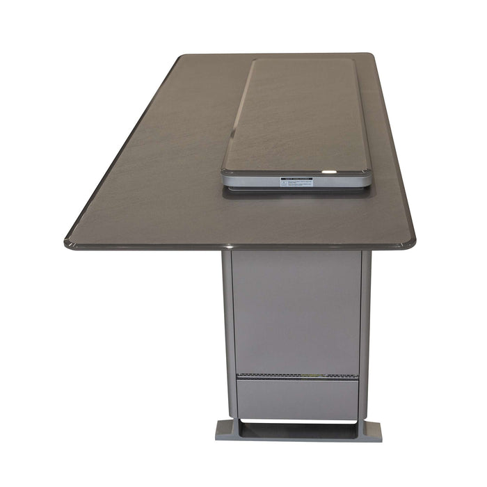 Elevato Smart Bar Table in Black, 5.3 cu.ft fridge and freezer with Bluetooth control
