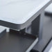Cinetico Smart Dining Table in White, 5.3 cu.ft fridge and freezer with Bluetooth control