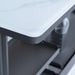 Elevato Smart Bar Table in White, 5.3 cu.ft fridge and freezer with Bluetooth control