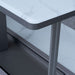 Elevato Smart Bar Table in White, 5.3 cu.ft fridge and freezer with Bluetooth control
