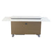 Elevato Smart Bar Table in White, 5.3 cu.ft fridge and freezer with Bluetooth control