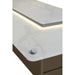 Elevato Smart Bar Table in White, 5.3 cu.ft fridge and freezer with Bluetooth control