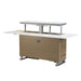 Elevato Smart Bar Table in White, 5.3 cu.ft fridge and freezer with Bluetooth control