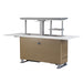 Elevato Smart Bar Table in White, 5.3 cu.ft fridge and freezer with Bluetooth control