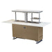 Elevato Smart Bar Table in White, 5.3 cu.ft fridge and freezer with Bluetooth control